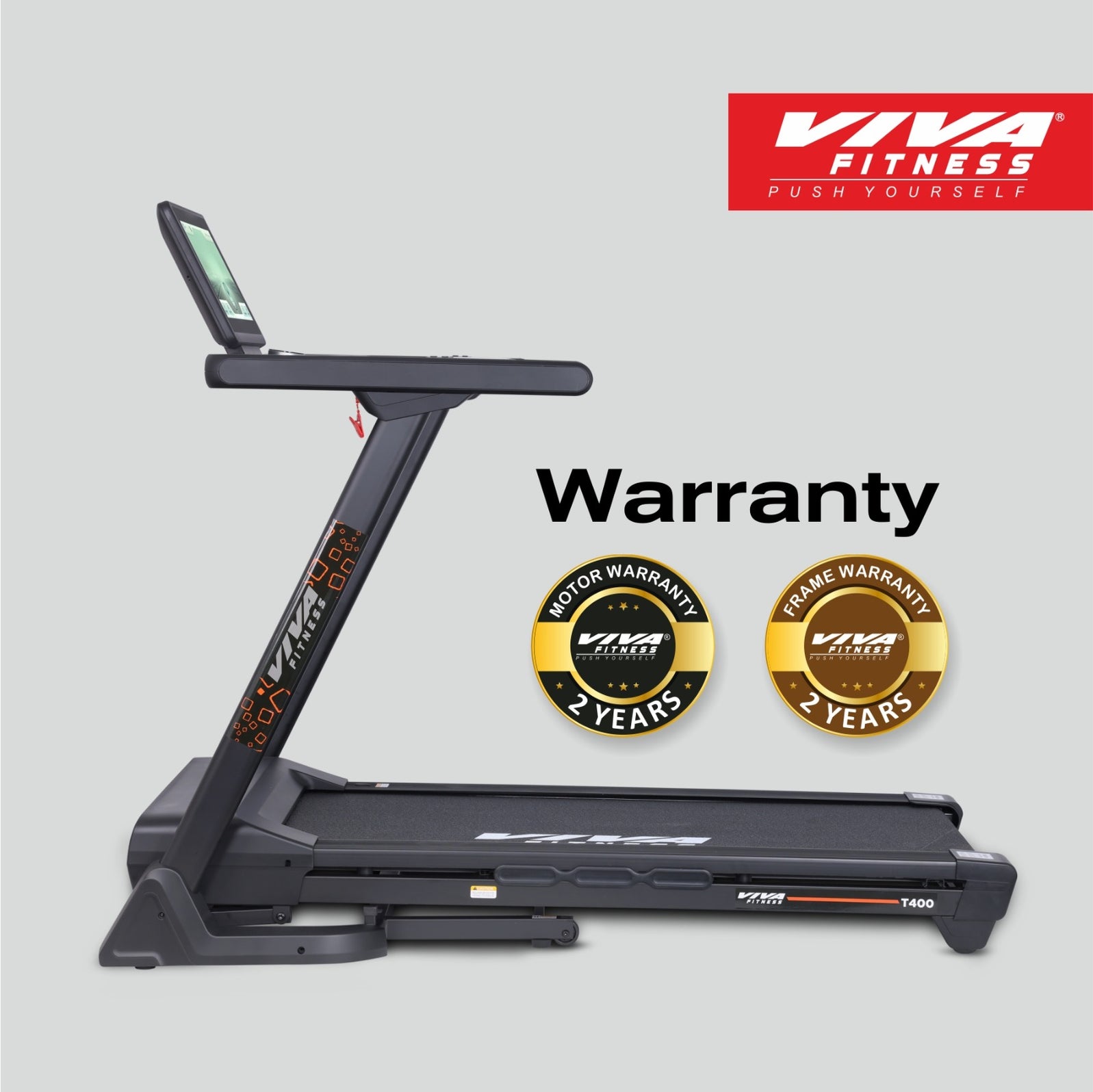 Viva Fitness T-400 DC Motorized Treadmill with Touch Screen | Viva ...